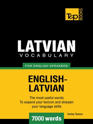 cover image of Latvian vocabulary for English speakers